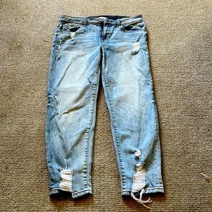 Willow + Root light wash distressed jeans